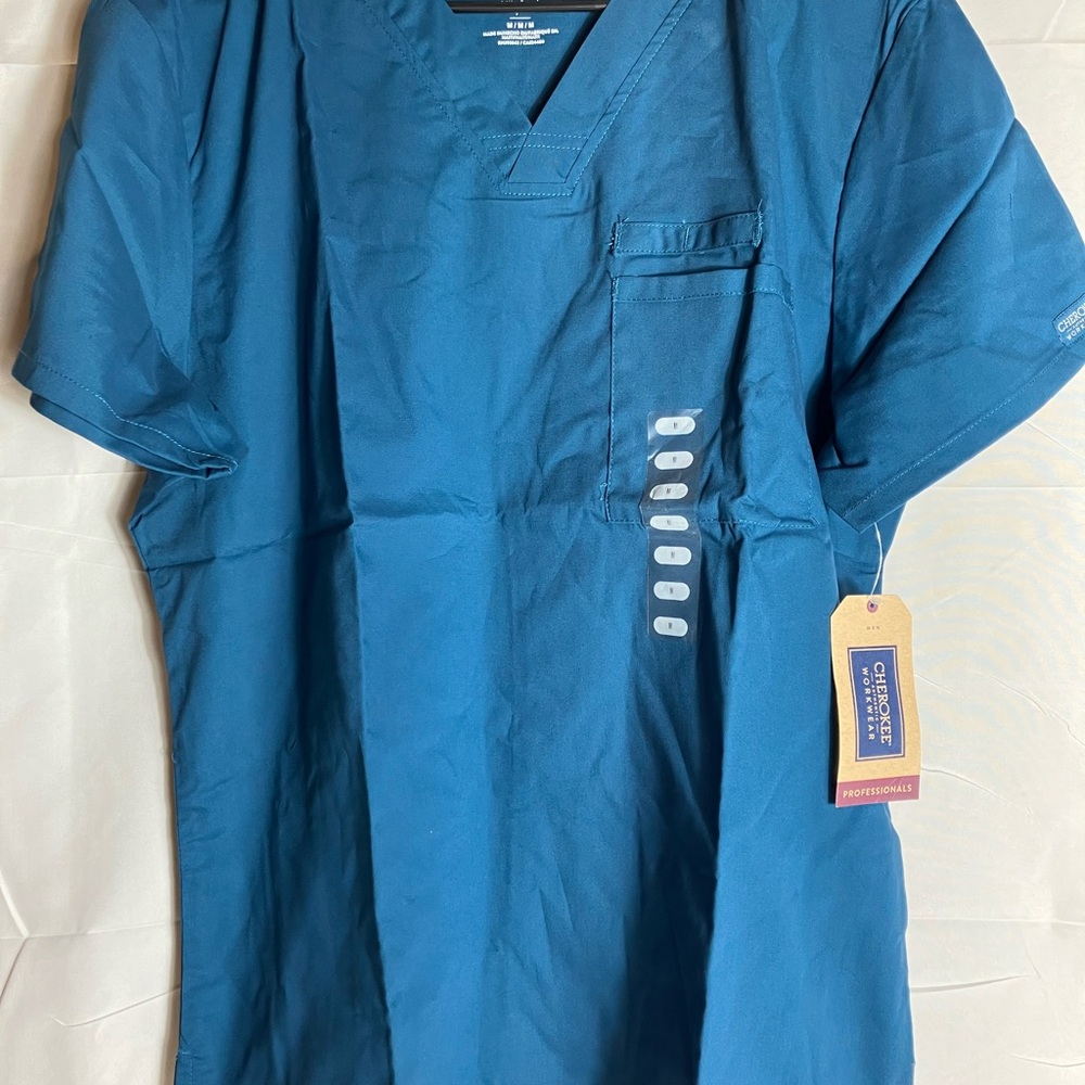 Cherokee Women’s Teal Short Sleeve Scrub Shirt